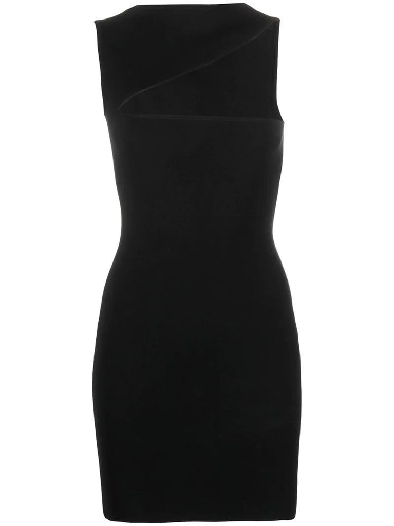 one-shoulder cut-out fitted dress