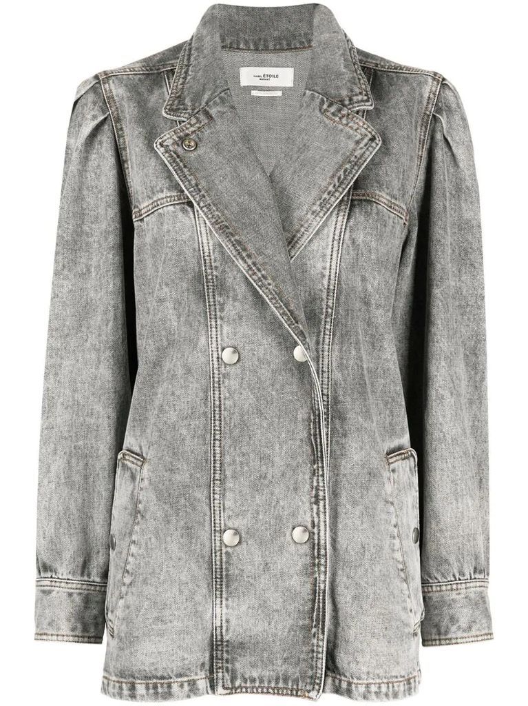 double-breasted denim jacket