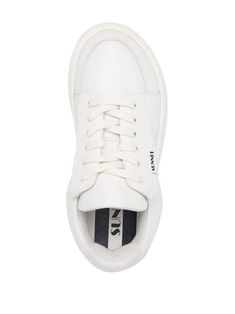 flat lace-up sneakers