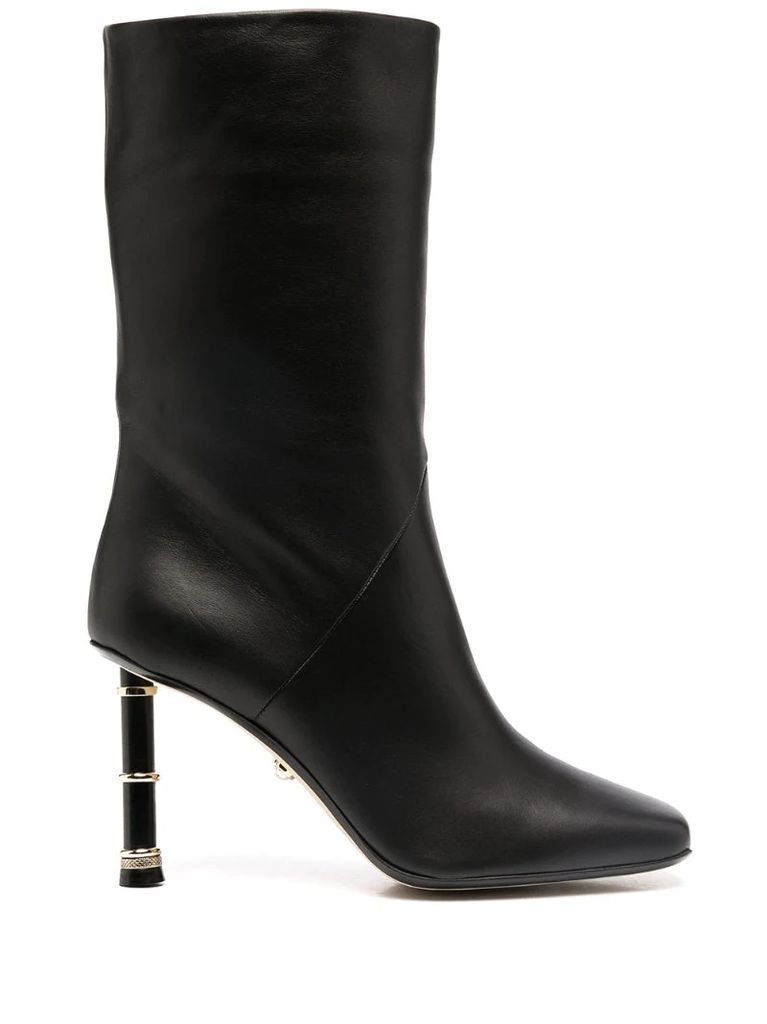 Grace embellished-heel boots