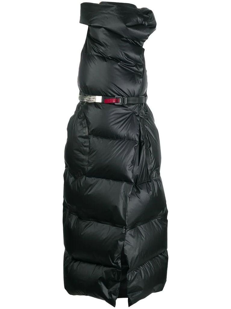 longline padded down gilet