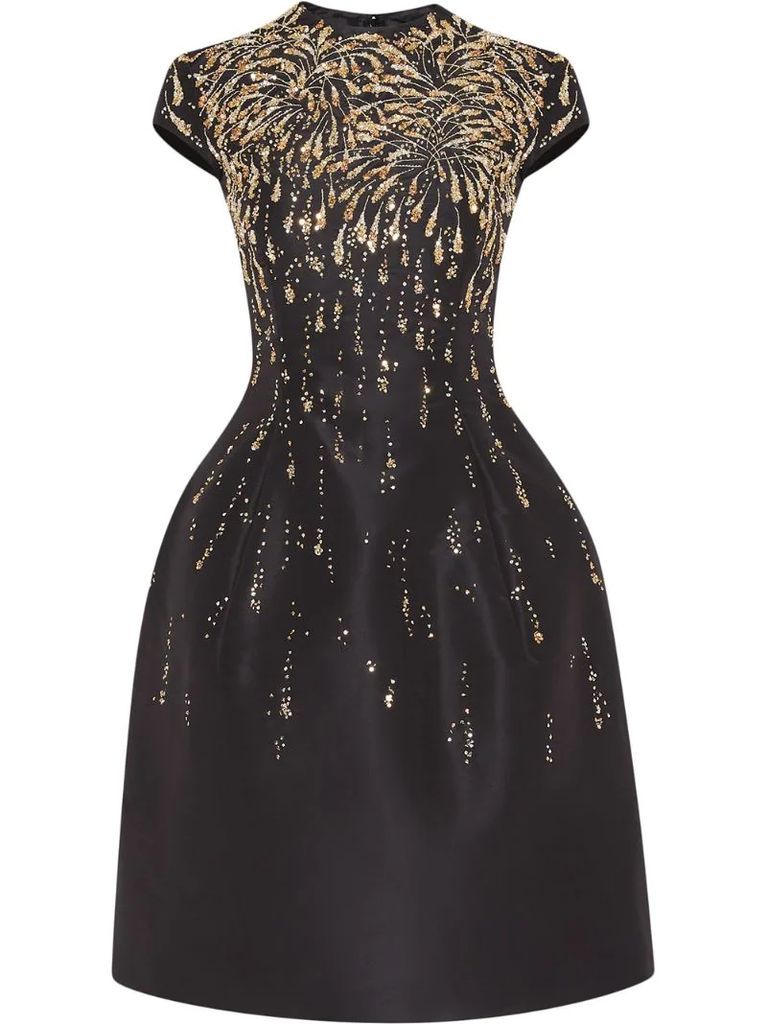 sequin-embellished structured dress