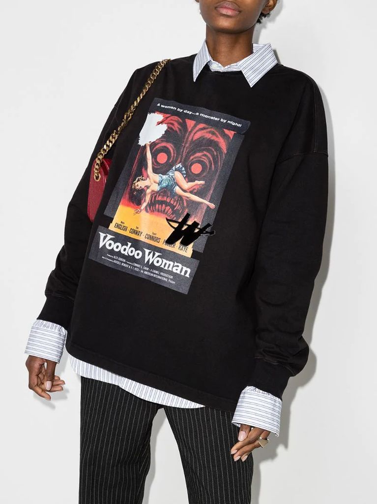 graphic Voodoo Woman print sweatshirt
