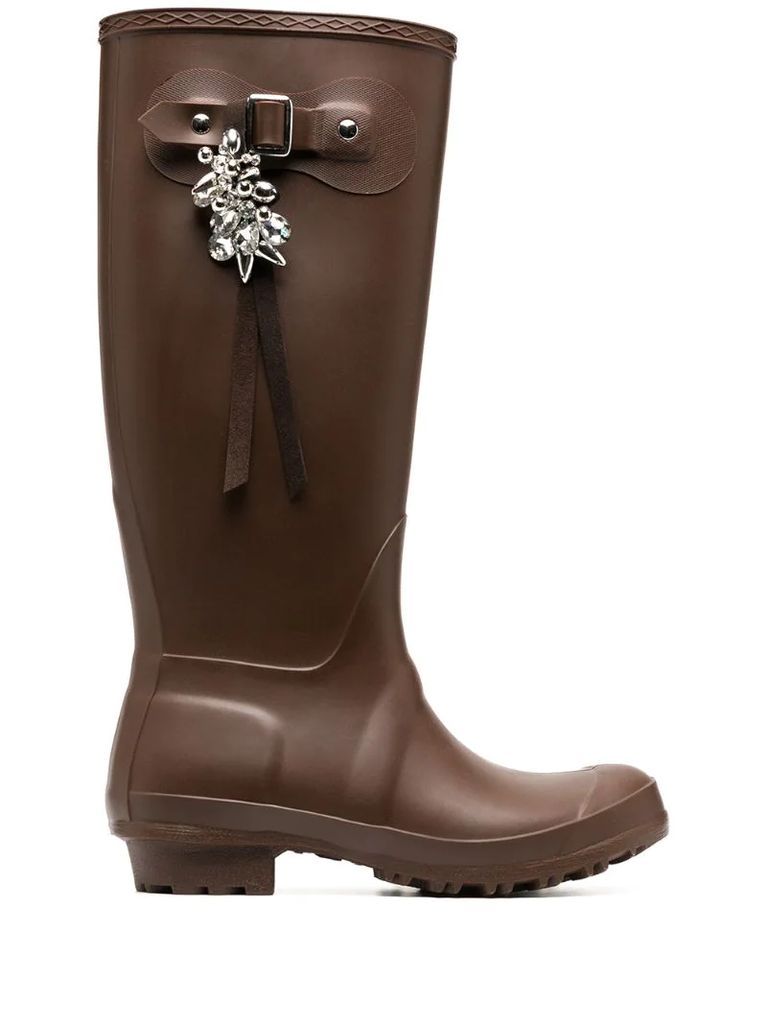 embellished rain boots