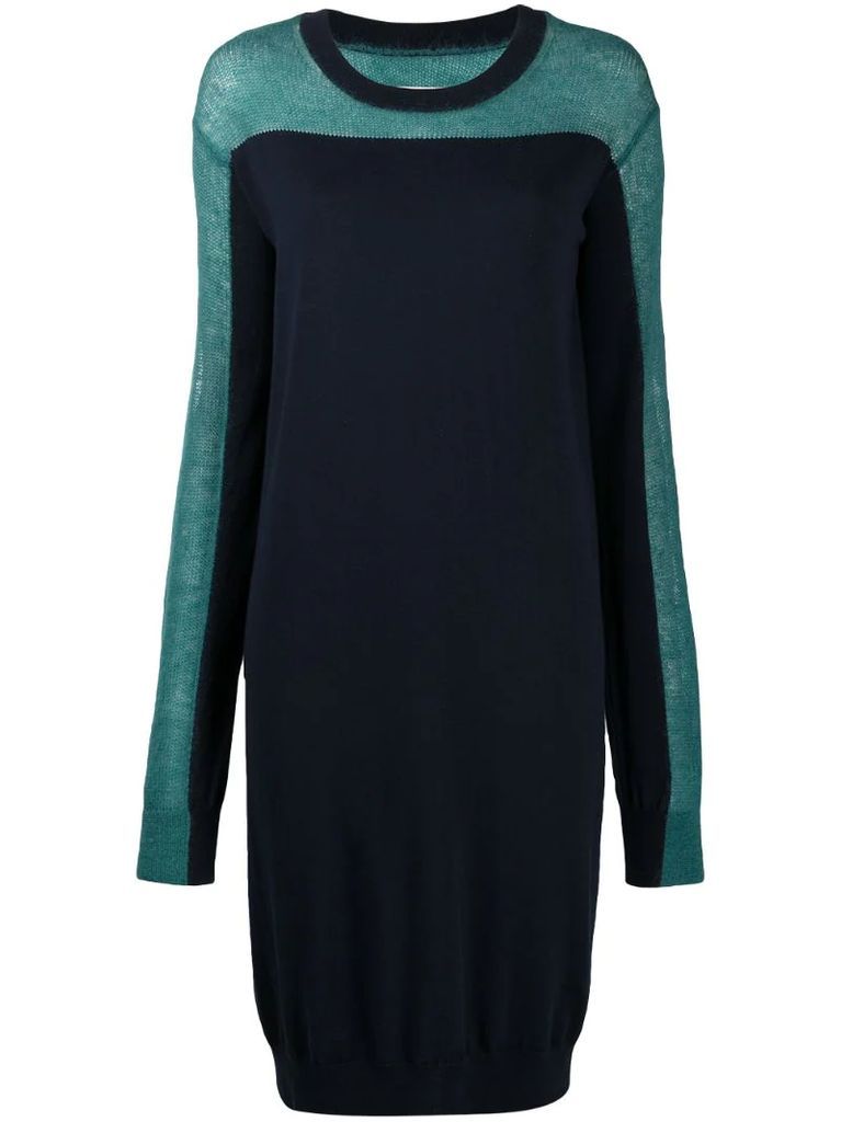 panelled knitted dress
