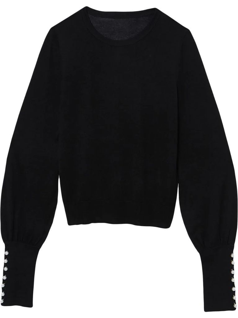 knitted silk-cashmere jumper