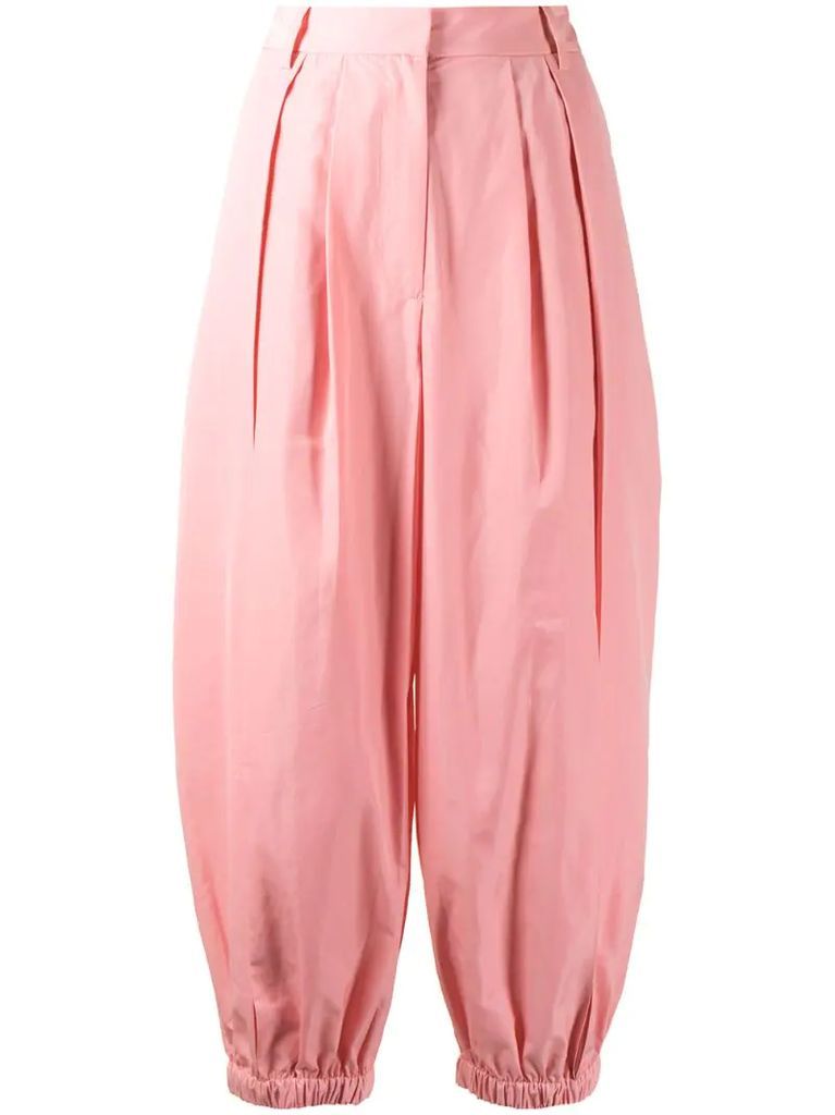 cropped balloon trousers