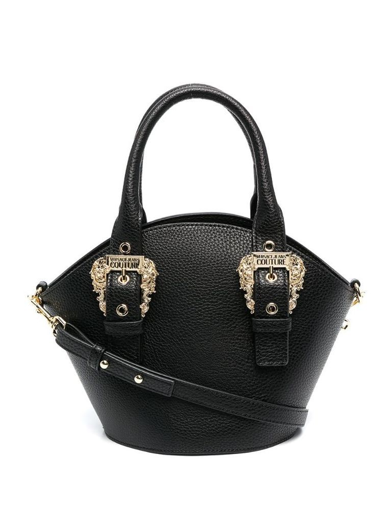 Baroque-buckle bucket bag