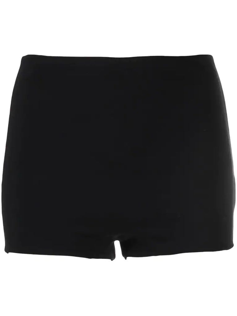 high-rise fitted shorts