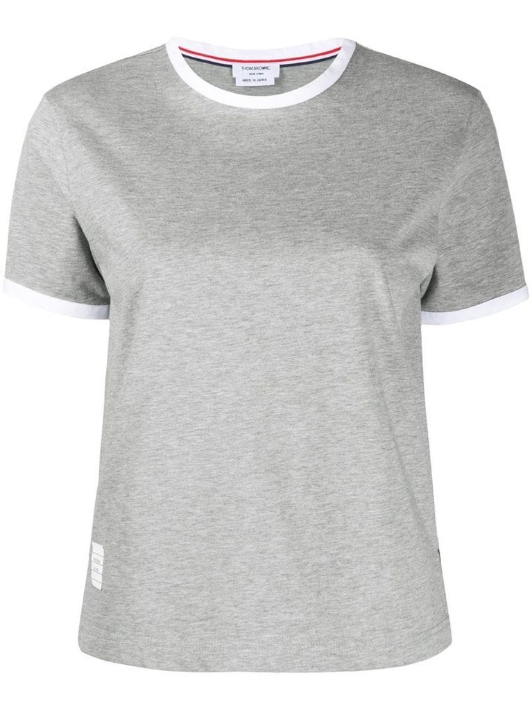 step-hem short-sleeve T-shirt