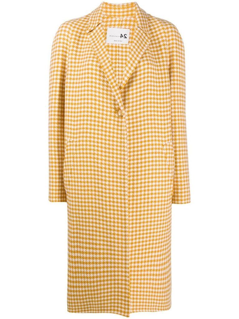 dogtooth pattern coat