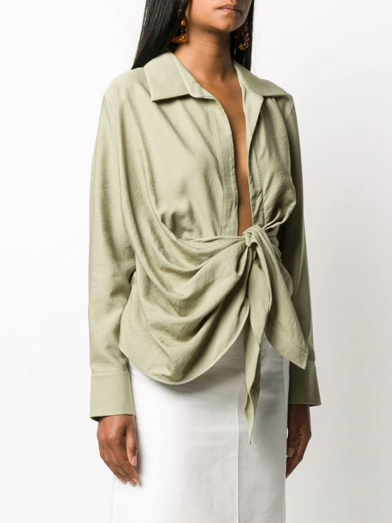 Bahia tie front blouse