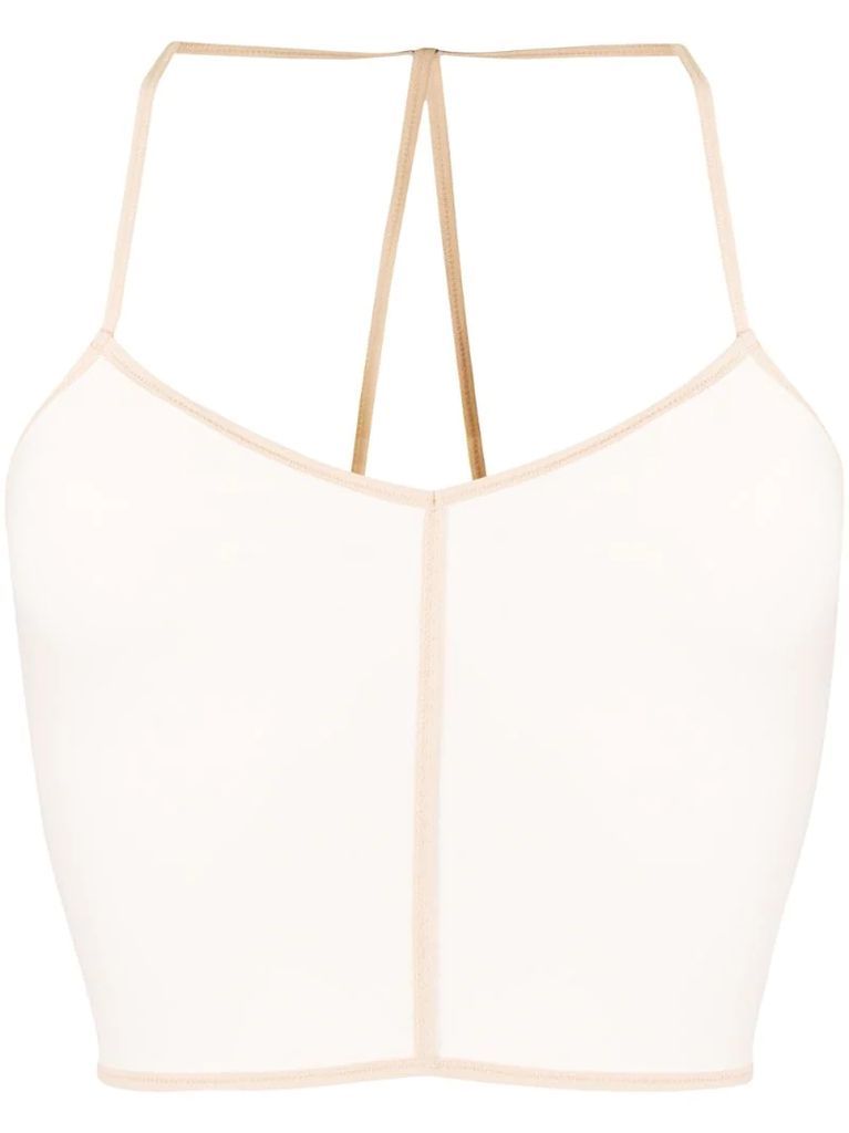 crossover straps cropped top