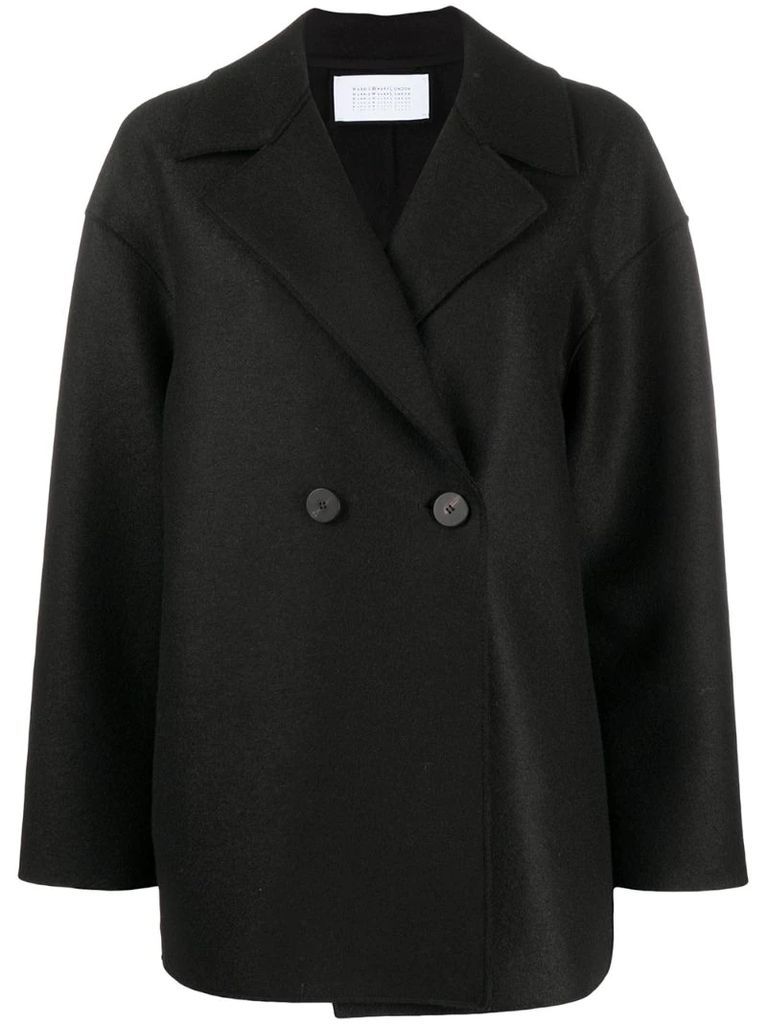 double-breasted wool peacoat