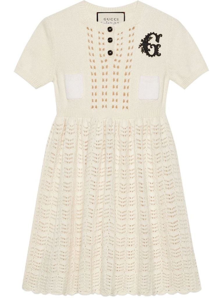 G motif knitted dress