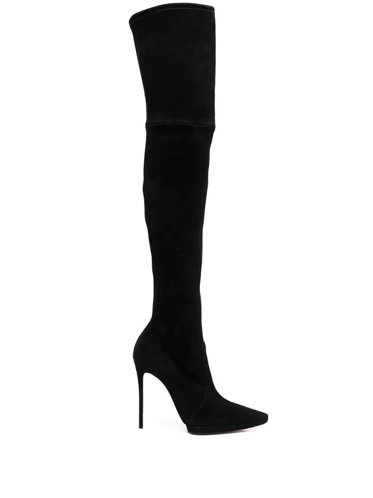 thigh-high stiletto boots