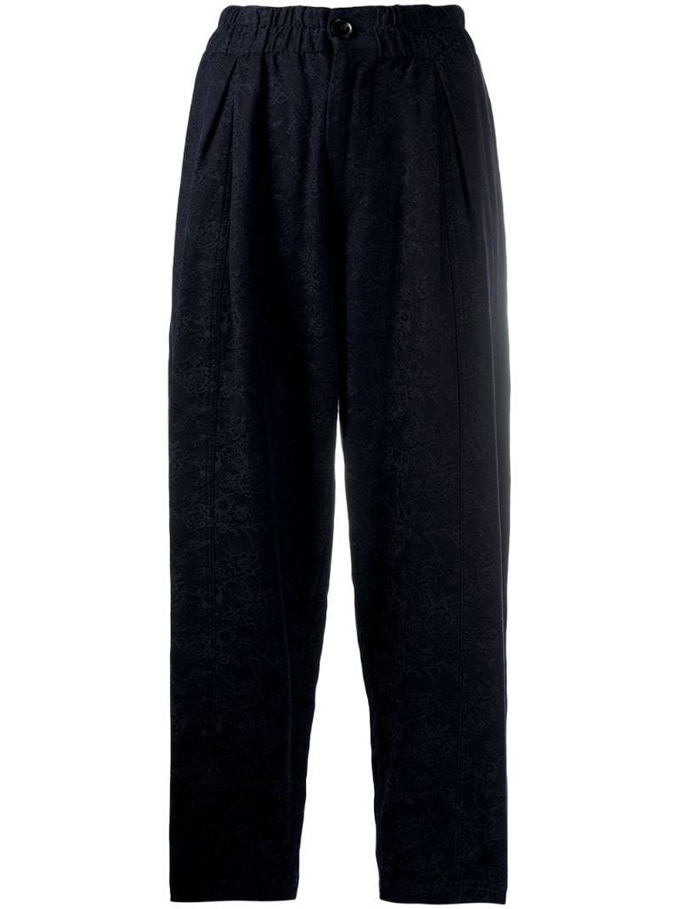 textured tapered trousers