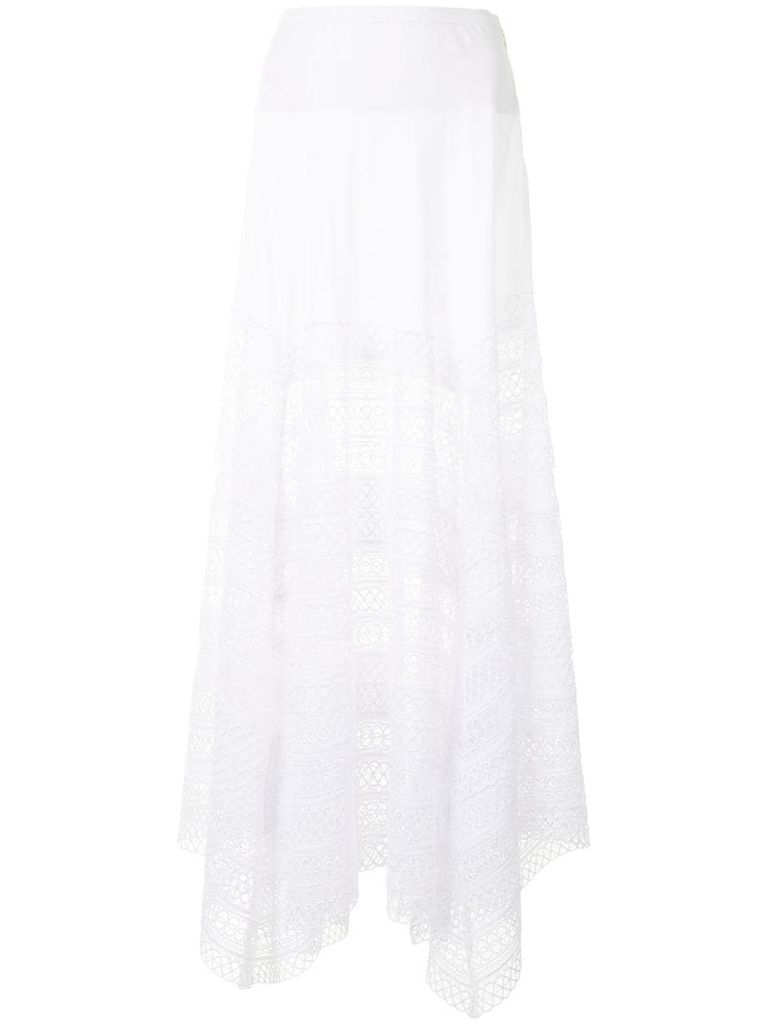 Benna long lace-detailed skirt