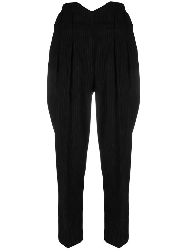 Pepinea cropped tapered-leg trousers