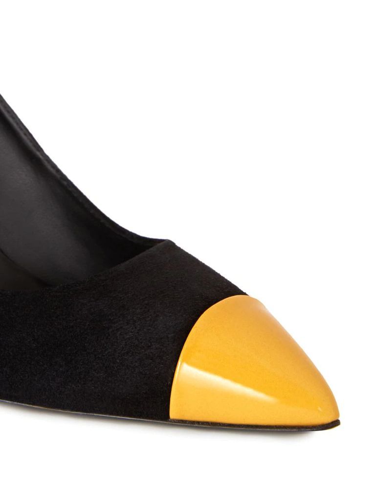 two-tone pointed pumps