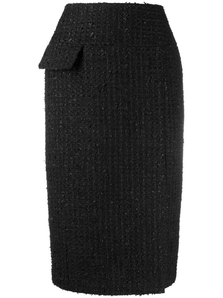 tweed straight skirt