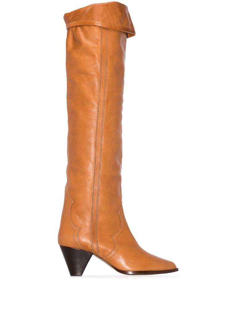 Remko 40mm over-the-knee Western boots