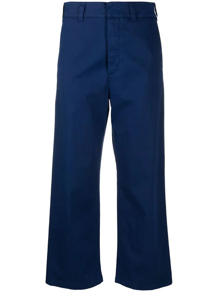 cropped loose-fit trousers