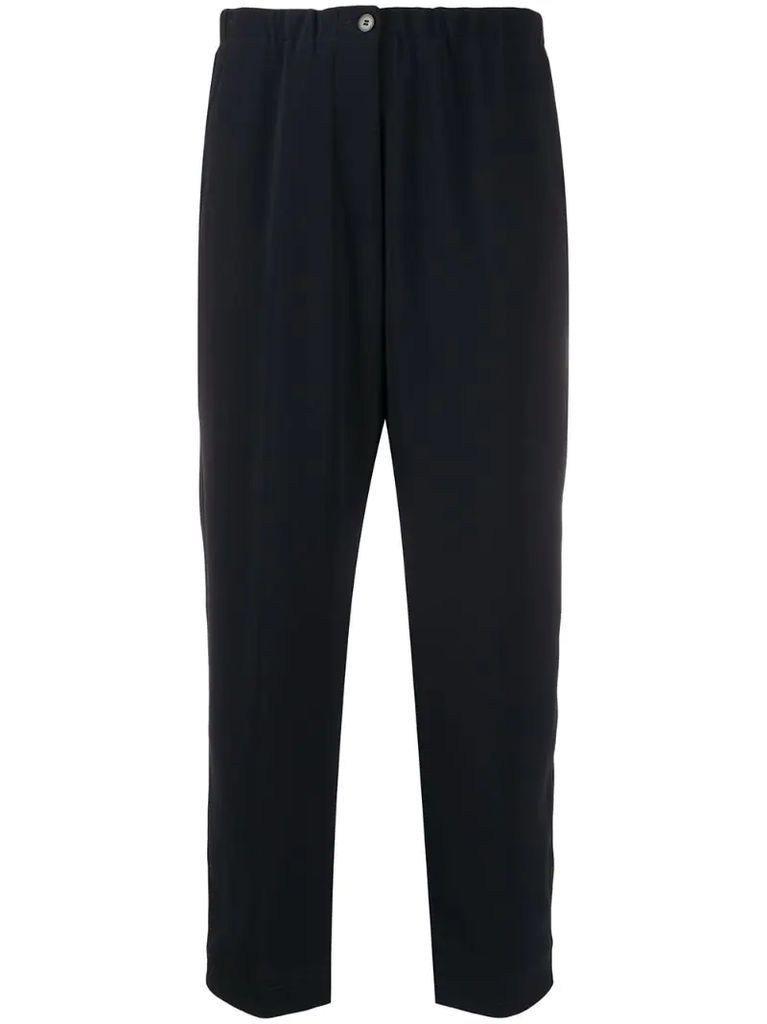 elasticated cropped trousers
