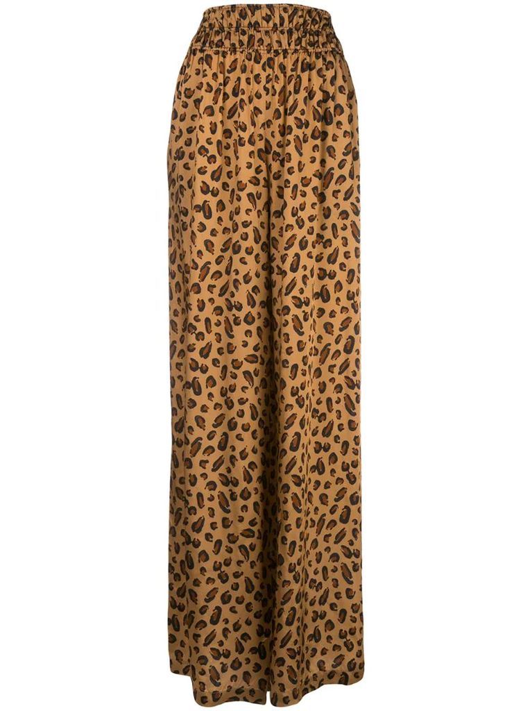 oversized leopard print trousers