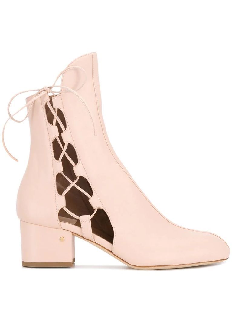 cut-out detail ankle boots