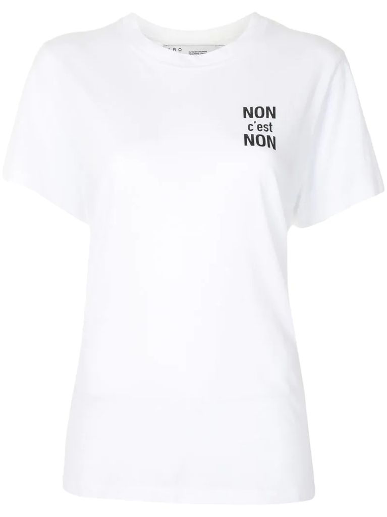 slogan print cotton T-shirt