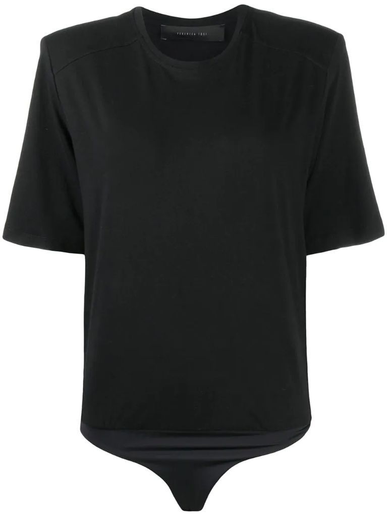 shoulder-pad T-shirt