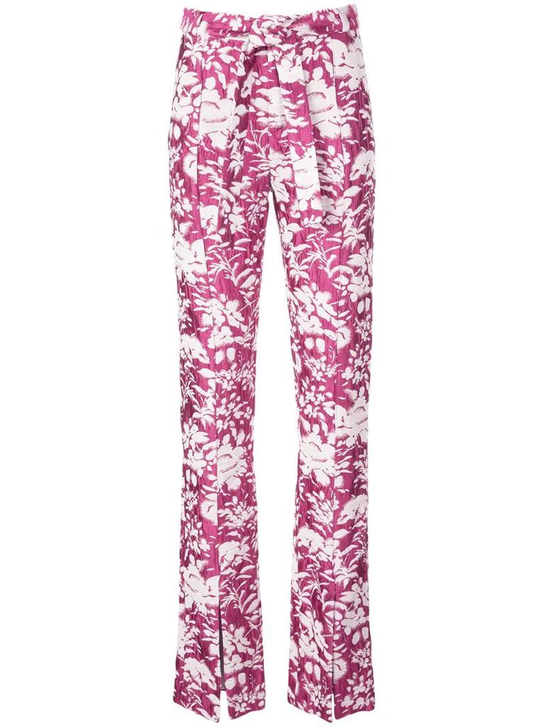 Burgos floral print trousers