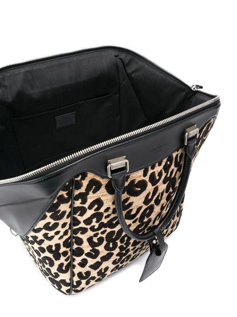 pre-owned leopard print tote bag