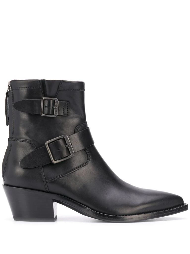 Doors buckled ankle boots