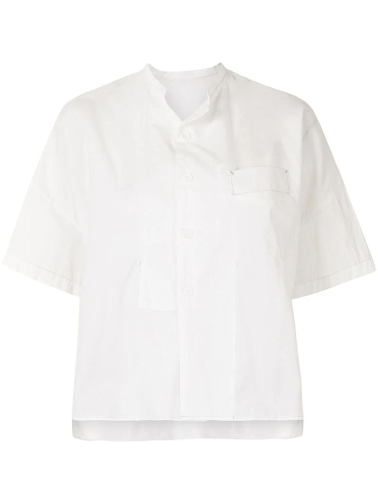 short-sleeved button-up shirt
