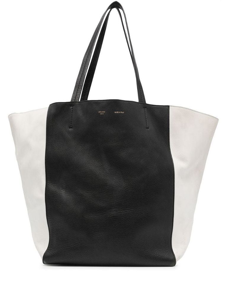 pre-owned colour block tote bag