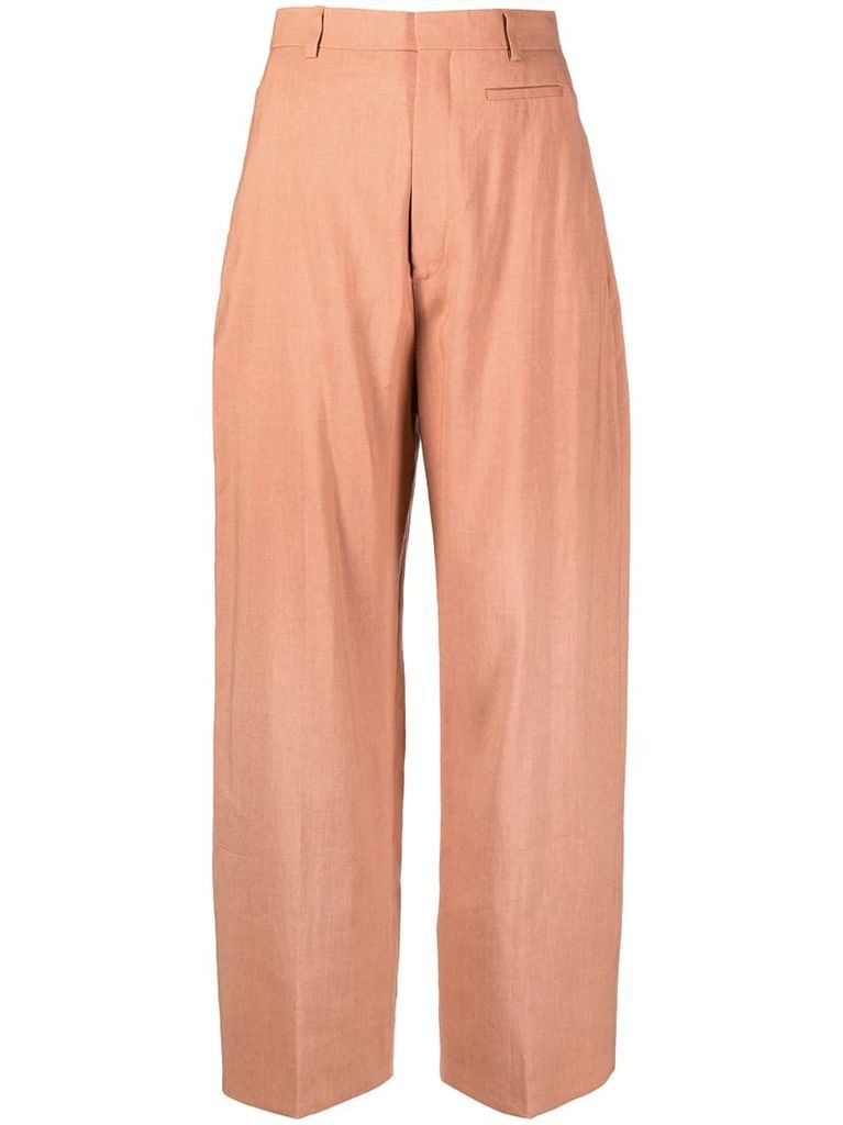 high-waisted trousers