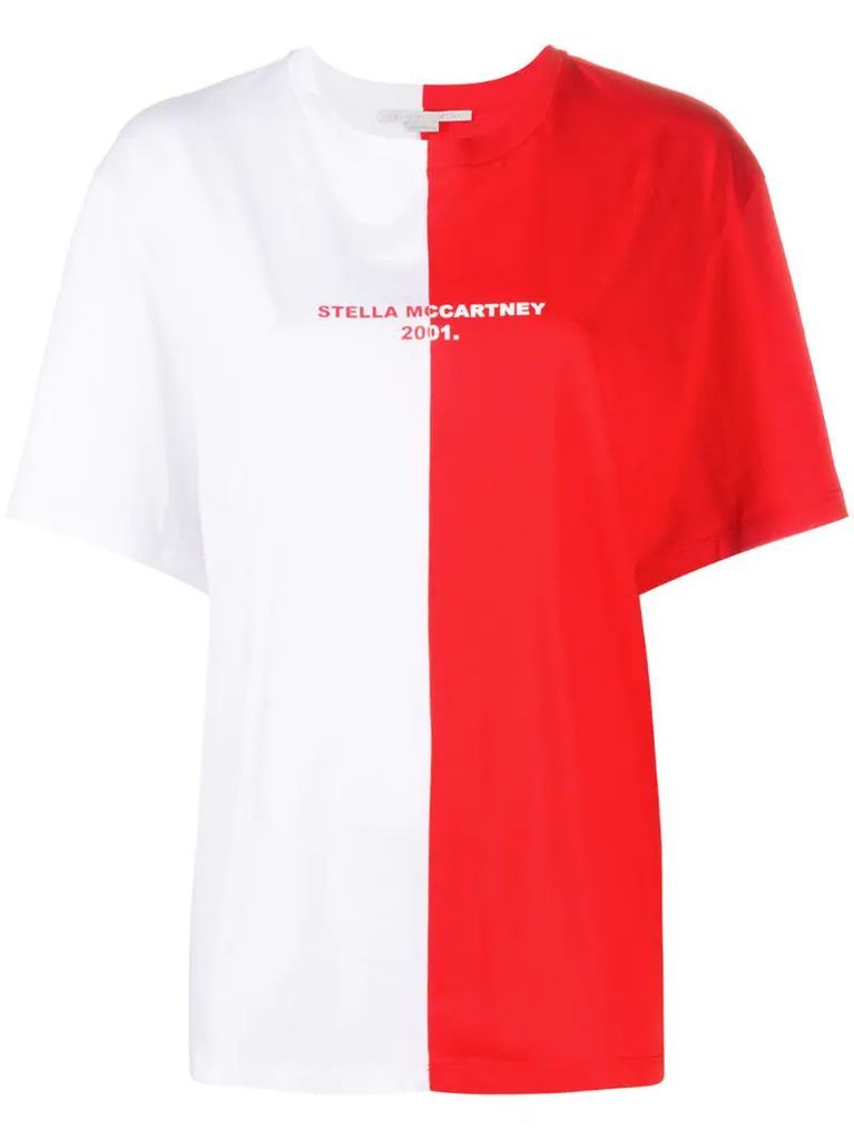 2001. two-tone T-shirt
