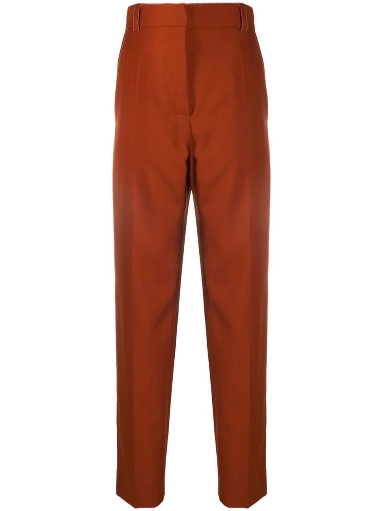 tailored straight leg trousers