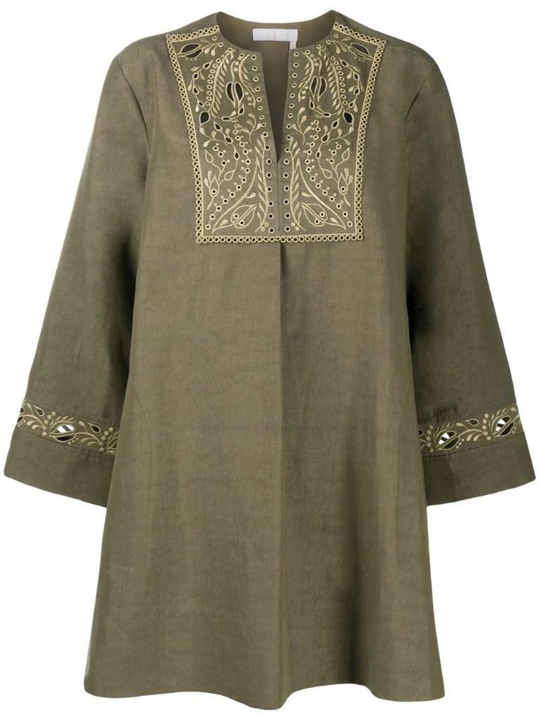 embroidered tunic dress