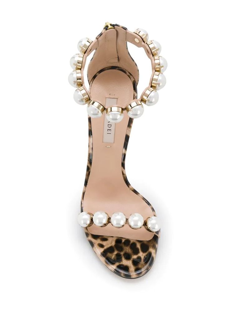 leopard print 115 pearl sandals