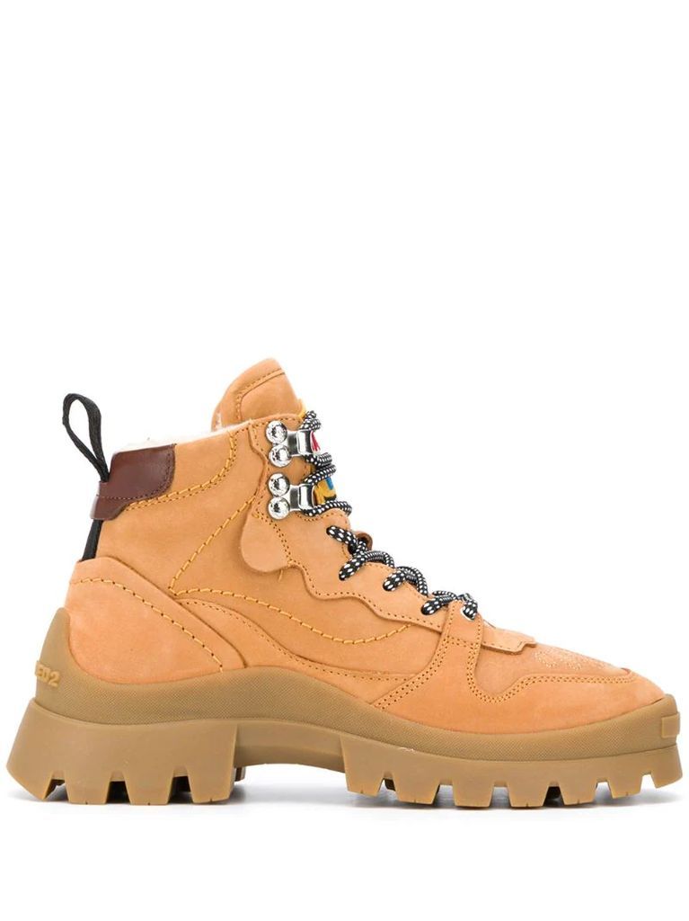 lace-up hiking boots