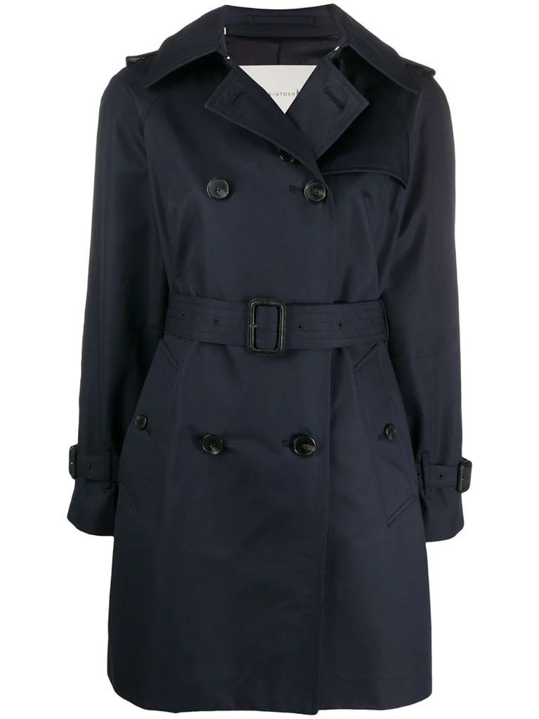 short cotton trench coat