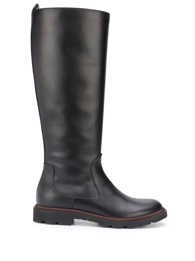 knee high leather riding boots