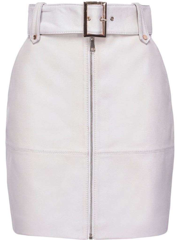 belted fitted skirt