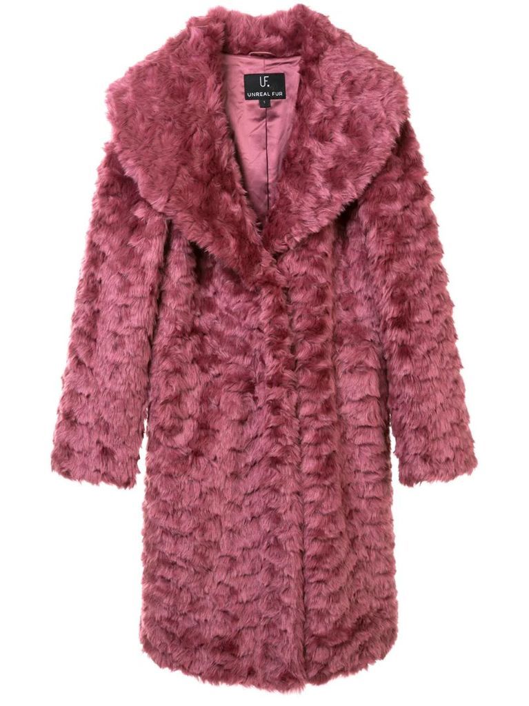 tufted faux fur coat