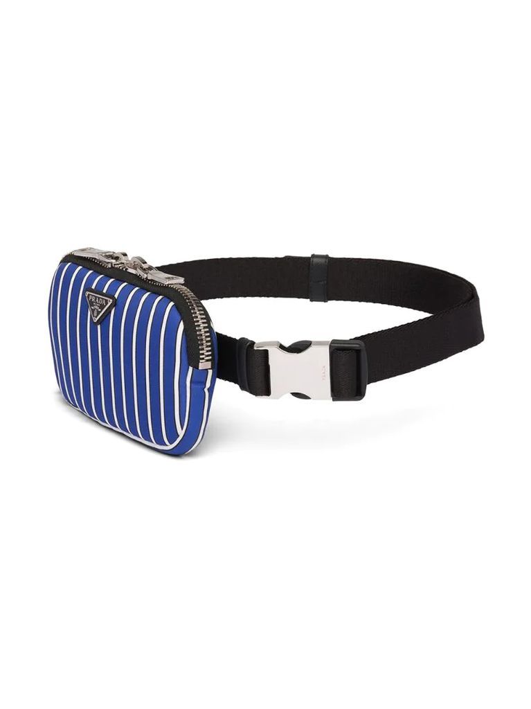 striped belt bag