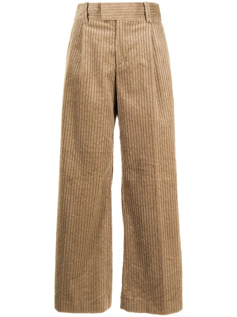 corduroy wide-leg trousers
