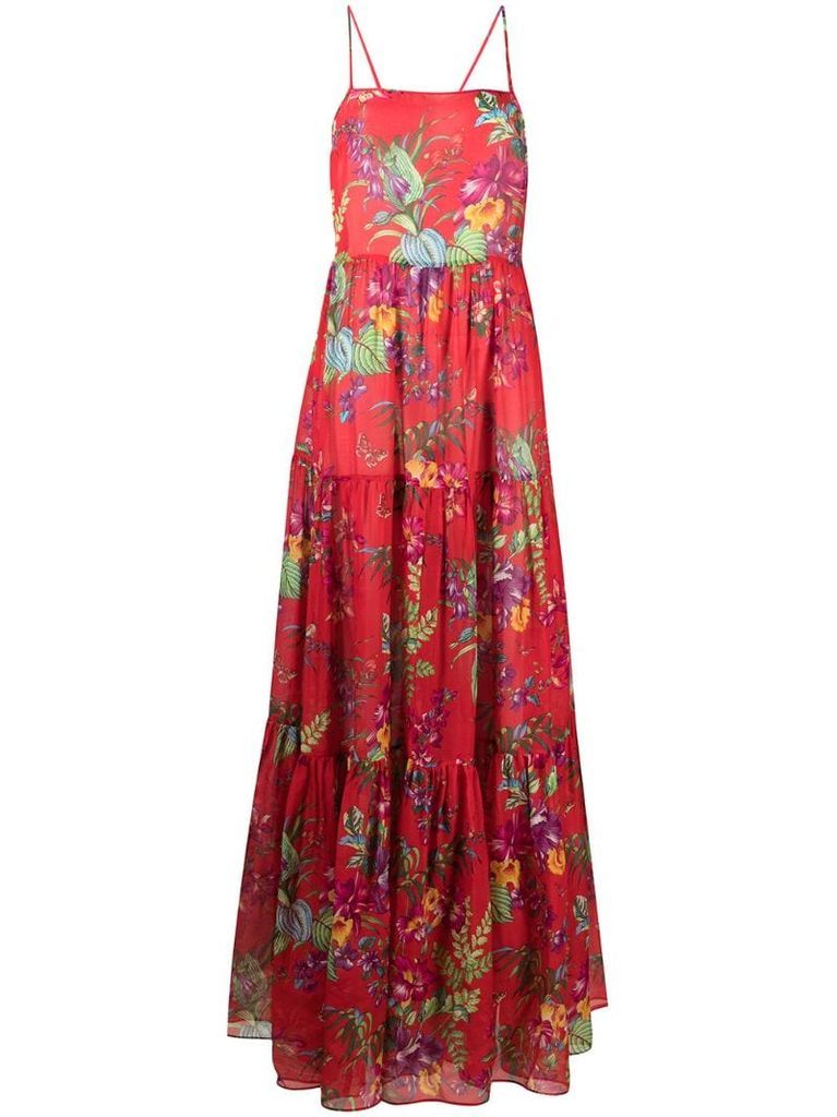 floral-print maxi dress
